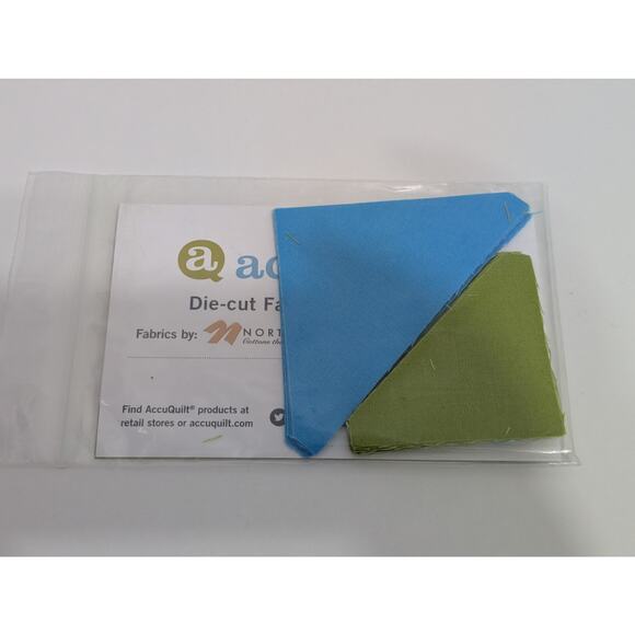 Precut Mini Quilt Kit Blue Green Accuquilt Go Cut - Picture 2 of 2